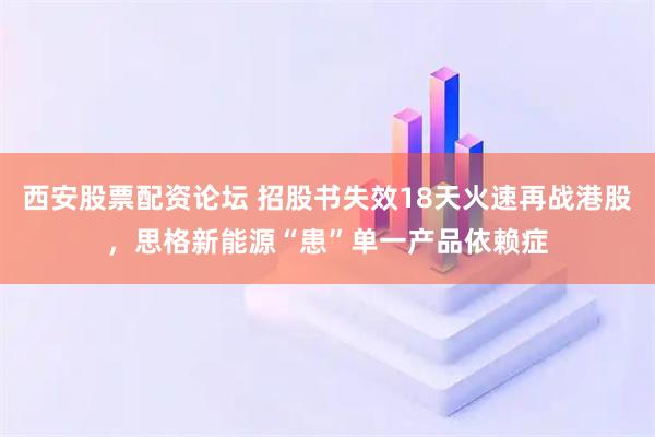 西安股票配资论坛 招股书失效18天火速再战港股，思格新能源“患”单一产品依赖症